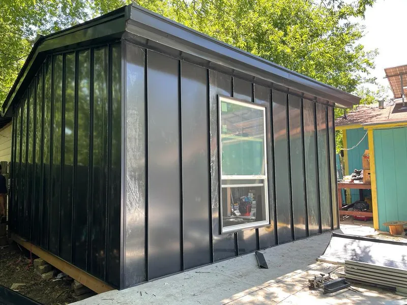 Black standing seam metal wall panels for Metal Roof Installation in Glen Allen